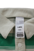 Bonds Rugby Shirt, Green and cream, 3-6MTHS / SIZE 00
