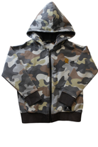 Rock Your Kid Zip-up Hoodie, Camouflage (grey, black, brown, olive), 6