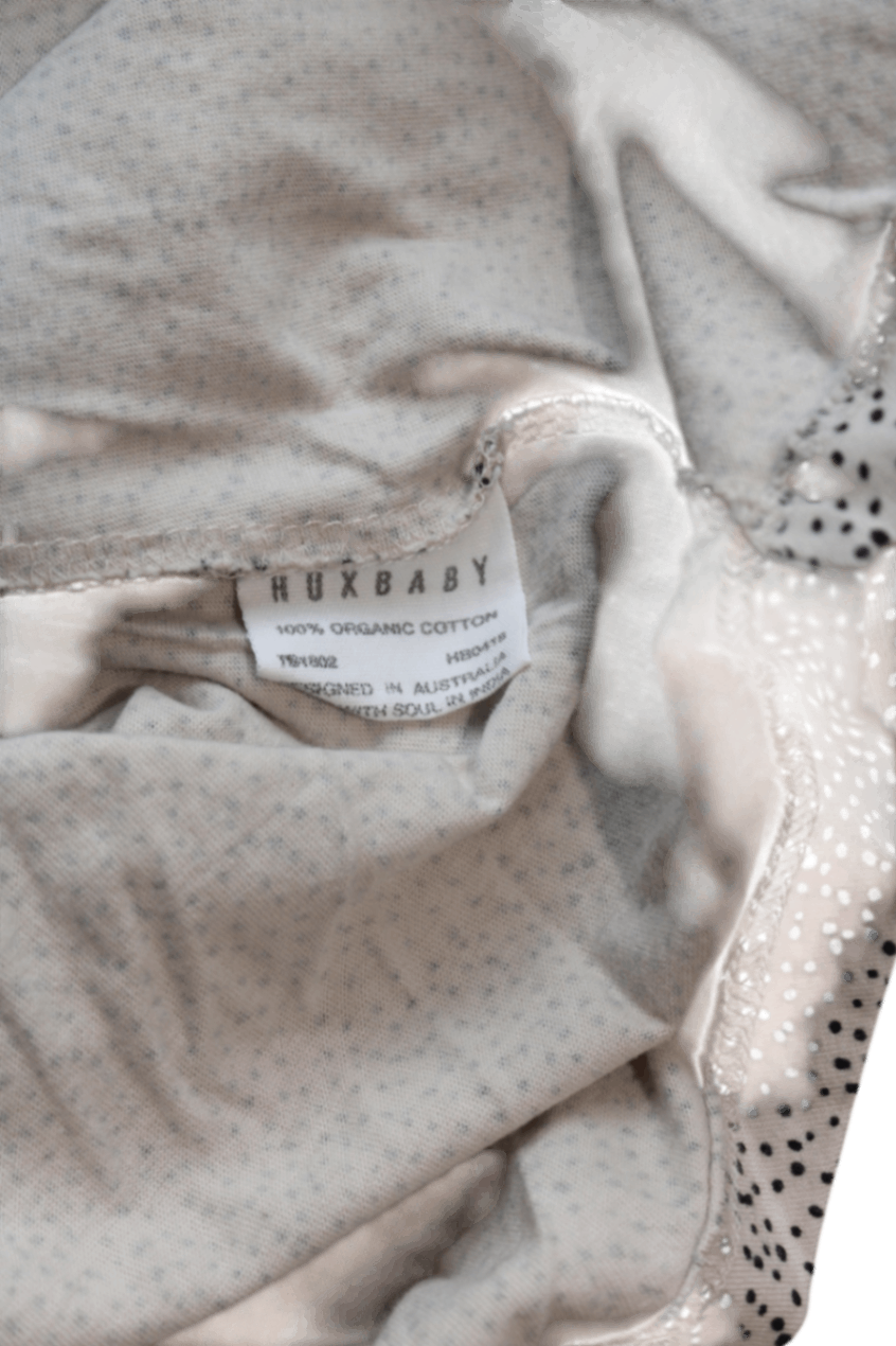 Huxbaby Dress, Beige with black speckles, 7