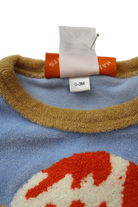 Halcyon Nights Bodysuit, Light blue with red, cream, tan and turquoise accents, 0-3M