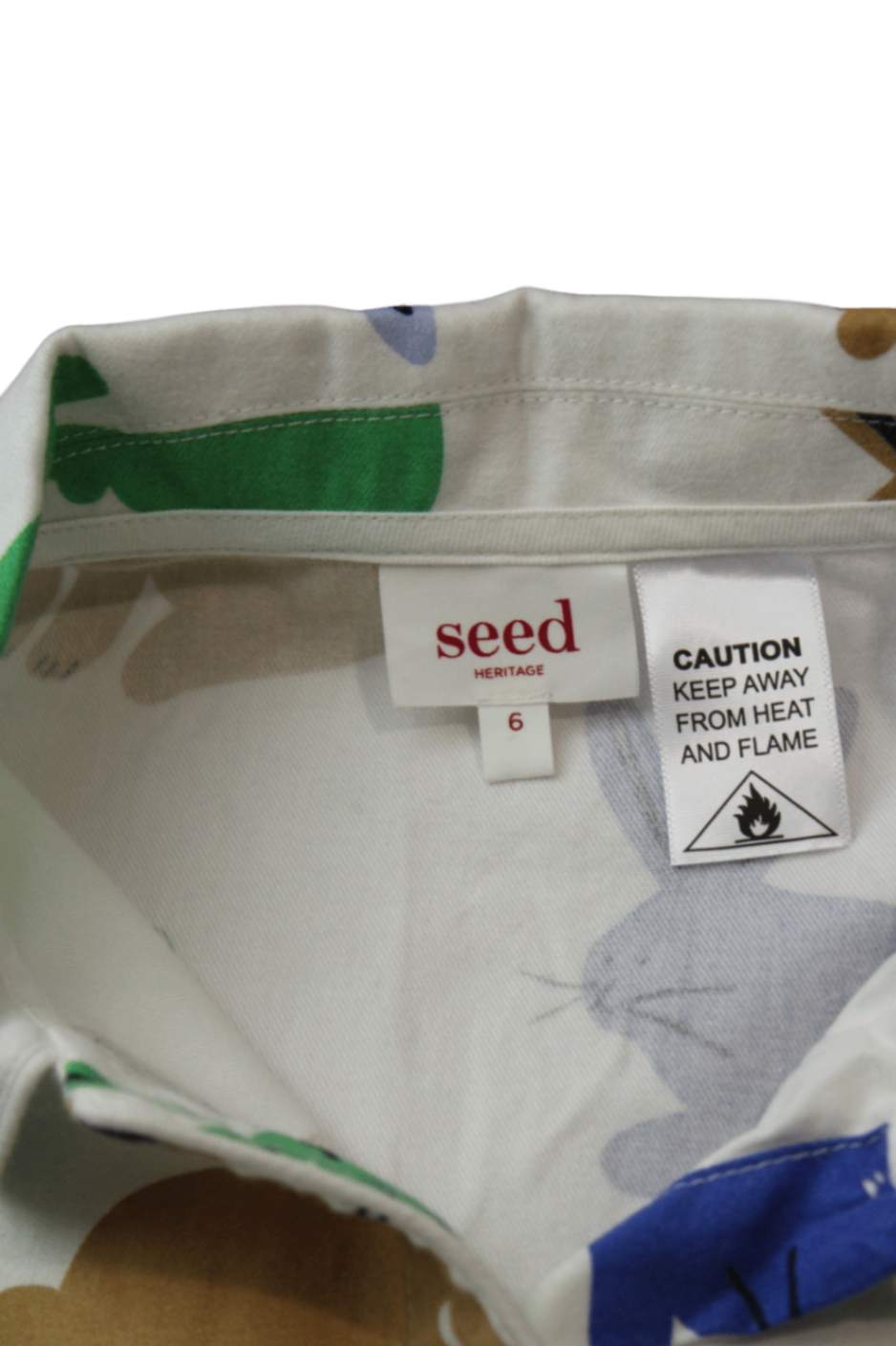 Seed Heritage Pajama Set, Cream with multicolour print, 6