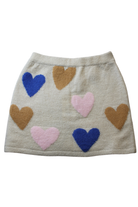 Seed Skirt, Cream with multicoloured hearts, 9