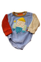 Halcyon Nights Bodysuit, Blue, red, cream and tan, 0-3M