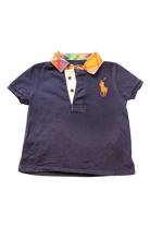 Polo by Ralph Lauren Polo Shirt, Navy blue with multicoloured plaid, 24M