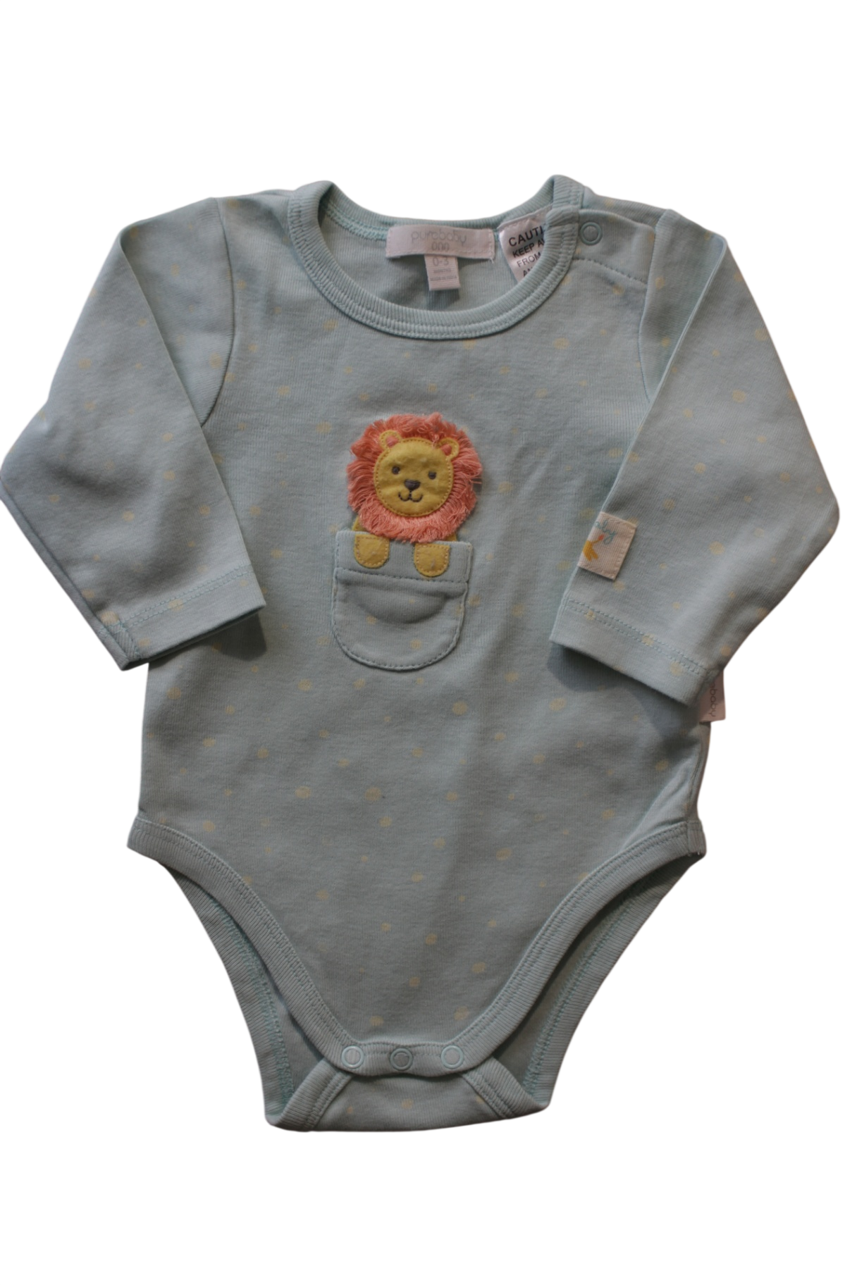 Purebaby Bodysuit, Aqua, 000