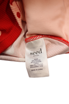 Seed Heritage Long-Sleeve Rashie, Red and cream, 6