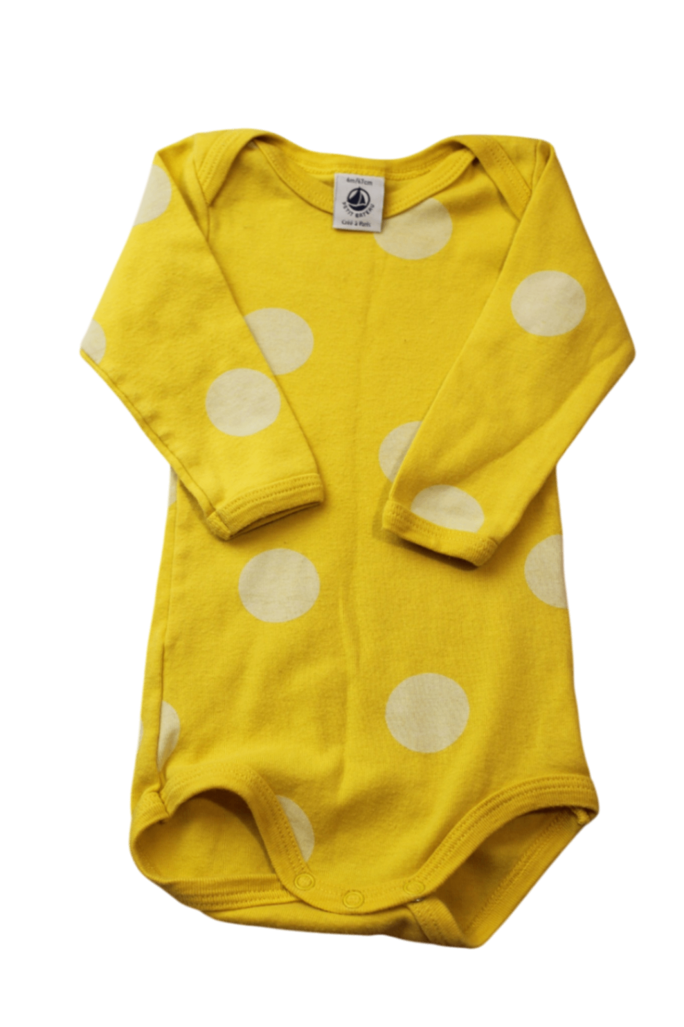 Petit Bateau Bodysuit, Yellow, 6m/67cm