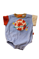Halcyon Nights Bodysuit, Light blue with red, cream, tan and turquoise accents, 0-3M