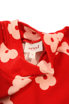 Seed Heritage Long-Sleeve Rashie, Red and cream, 6