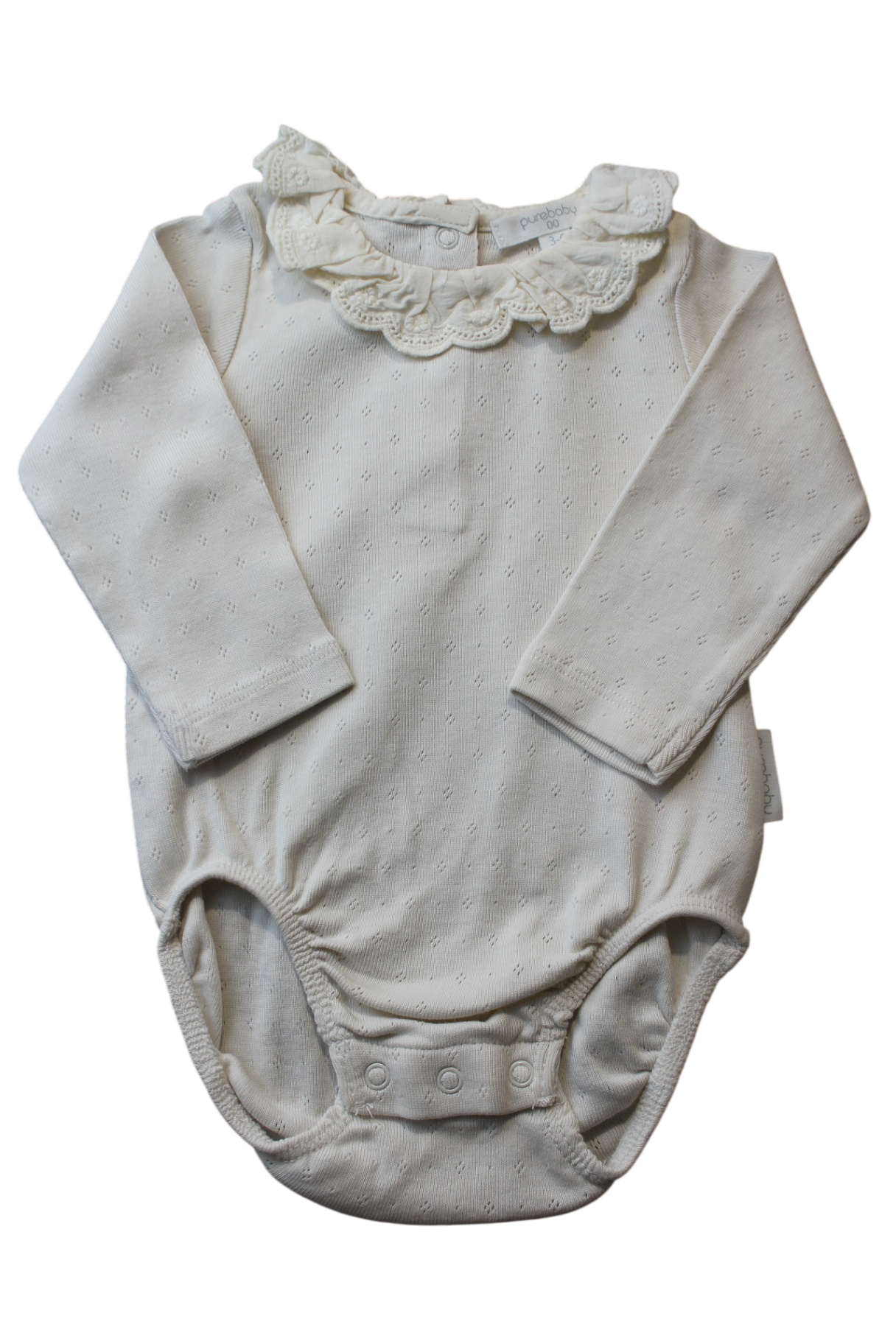 Purebaby Bodysuit, Cream, 00
