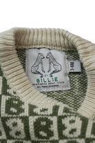 Billie Knit Bodysuit, Cream and olive green, 3-6M