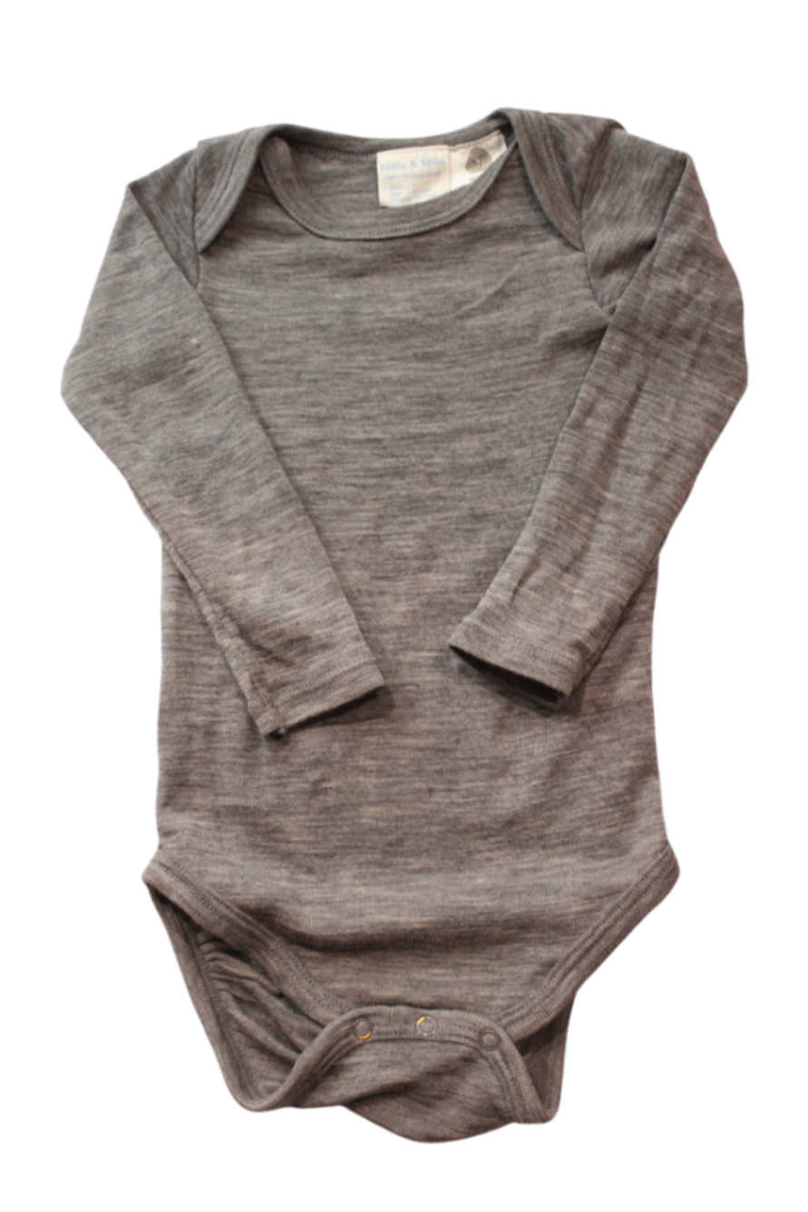 Milly & Milo Bodysuit, Grey, 0