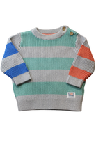 Jack & Milly Knit Jumper, Grey, green, orange, blue, 0