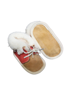 unbranded Booties, Red and tan, 000