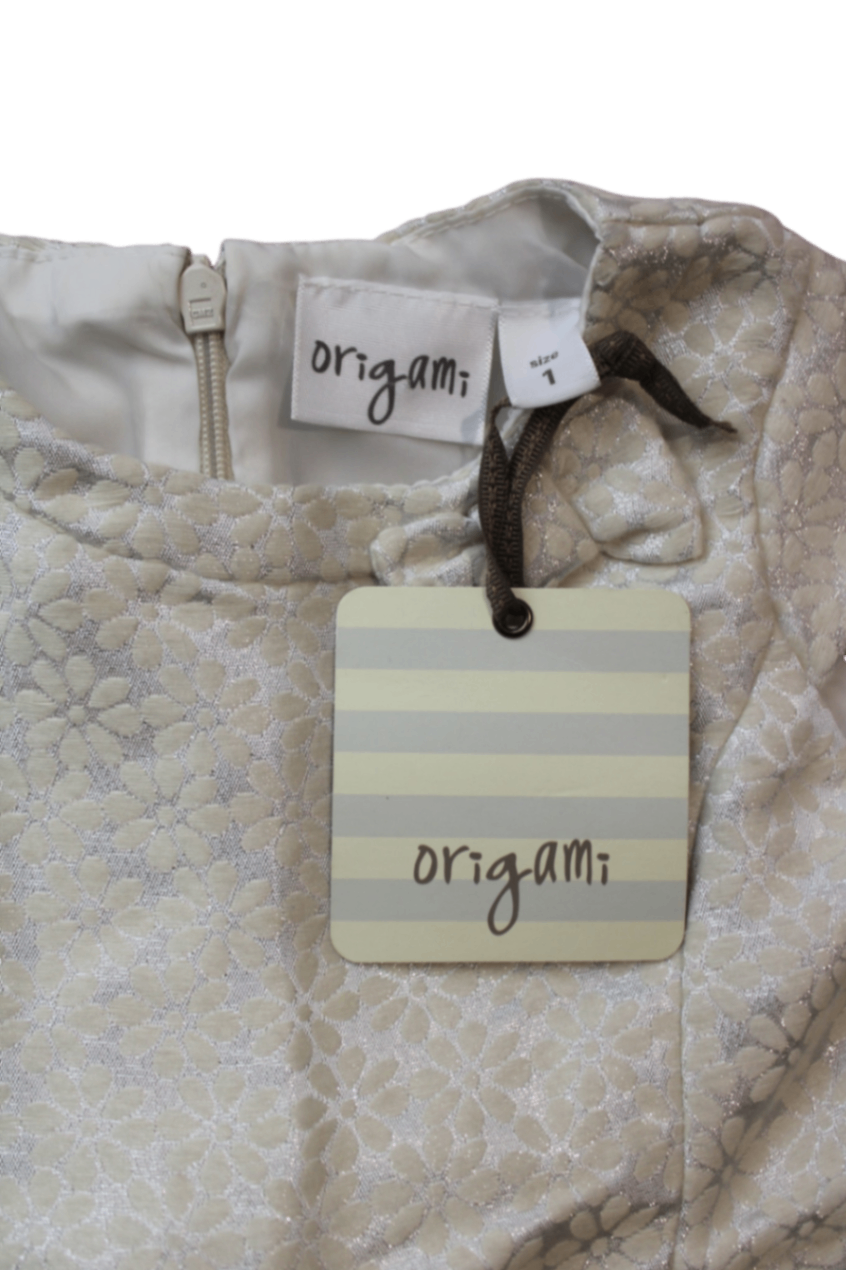 Origami Dress, Beige, 1