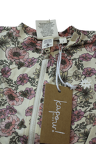 Kapow Kids Jumpsuit, Cream with pink and green floral print, 1