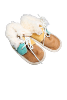 No visible brand Booties, Brown, white, turquoise and yellow, 0