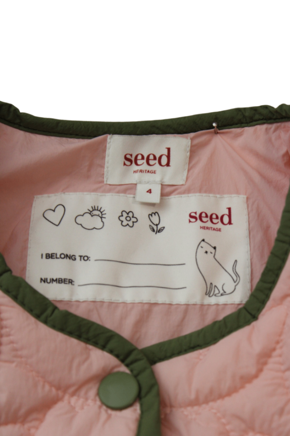 Seed Heritage Jacket, Pink, yellow and olive green, 4