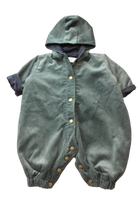what mother made. Playsuit, Green-grey, 6-12 MTHS