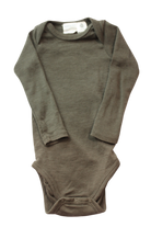 Milly & Milo Bodysuit, Olive brown, 0-3M