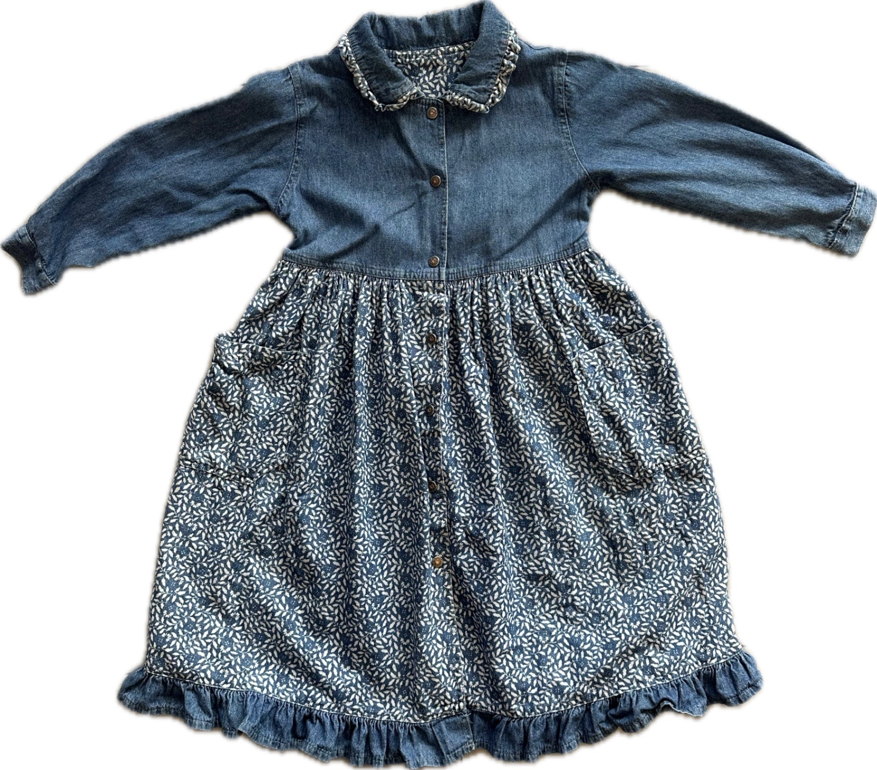 Designer Kidz Dress, Blue, 4