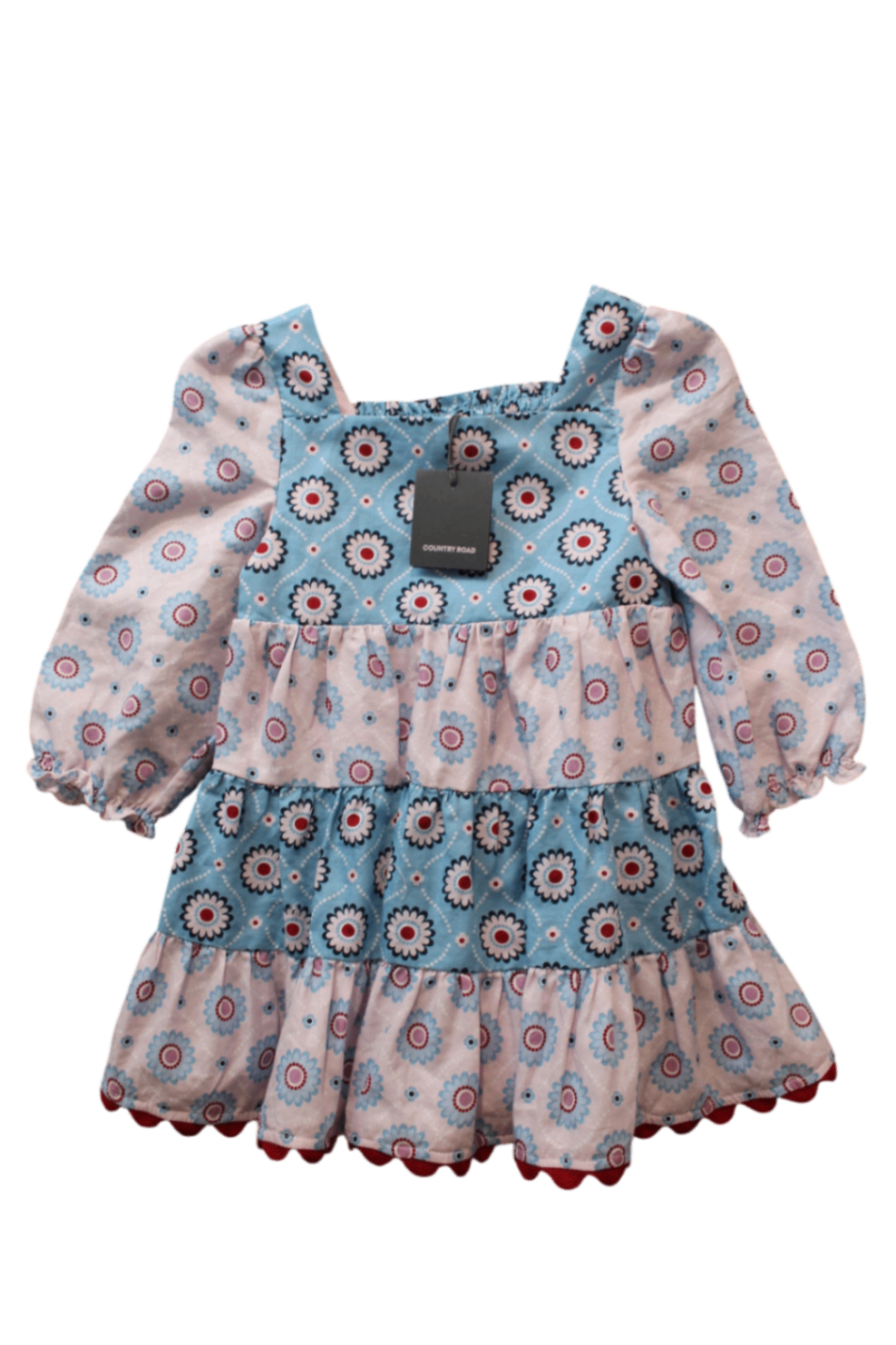 Country Road Dress, Blue/Pink, 2