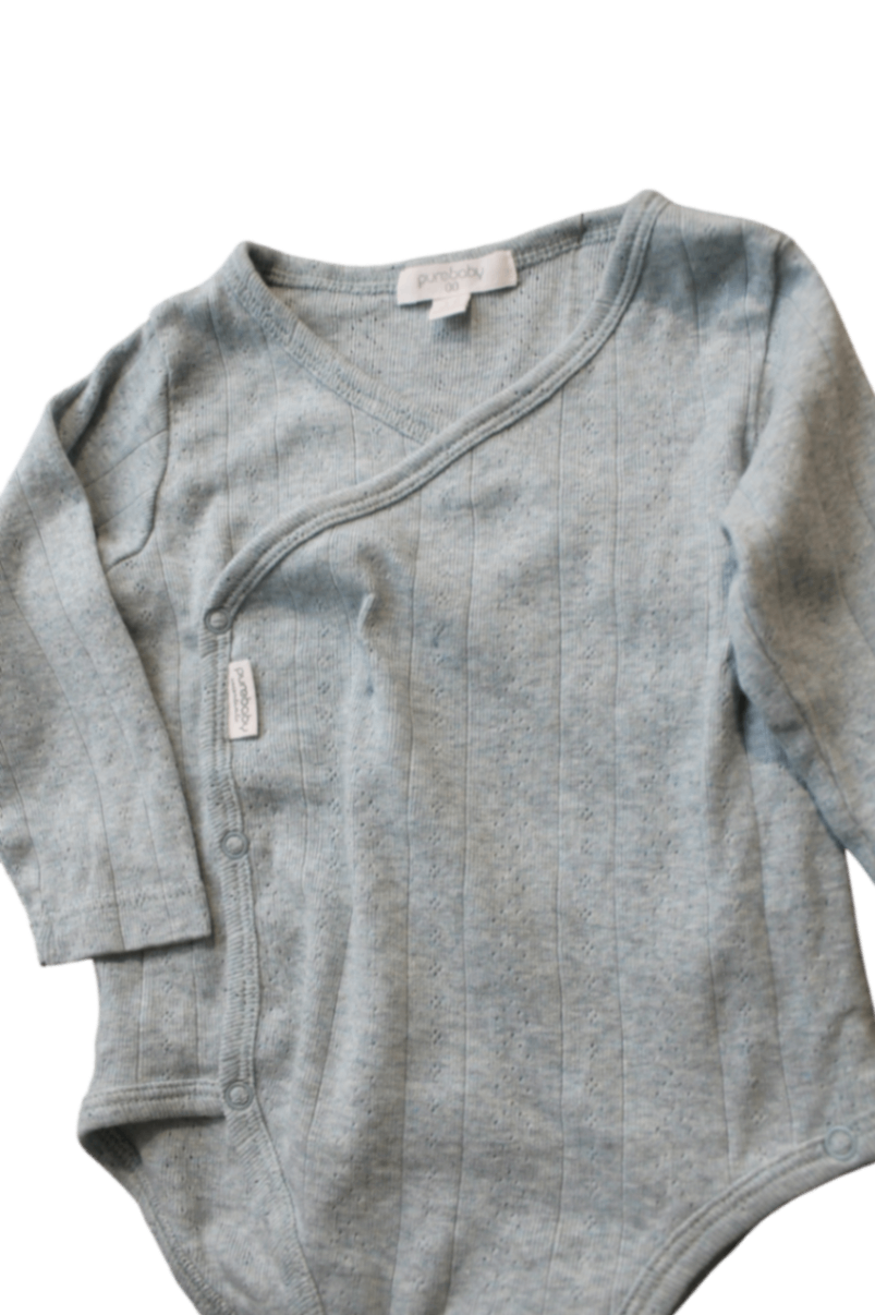 Purebaby Bodysuit, blue, 00