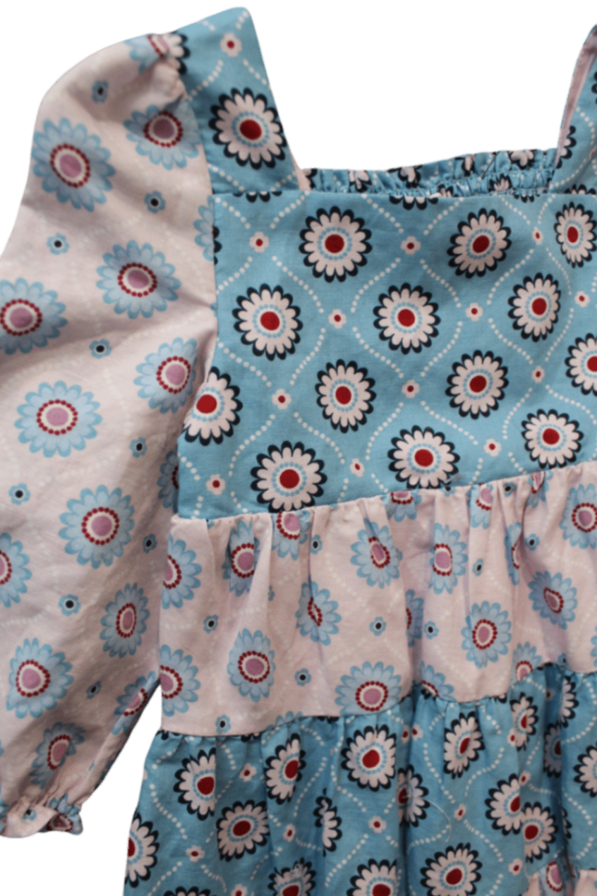 Country Road Dress, Blue/Pink, 2