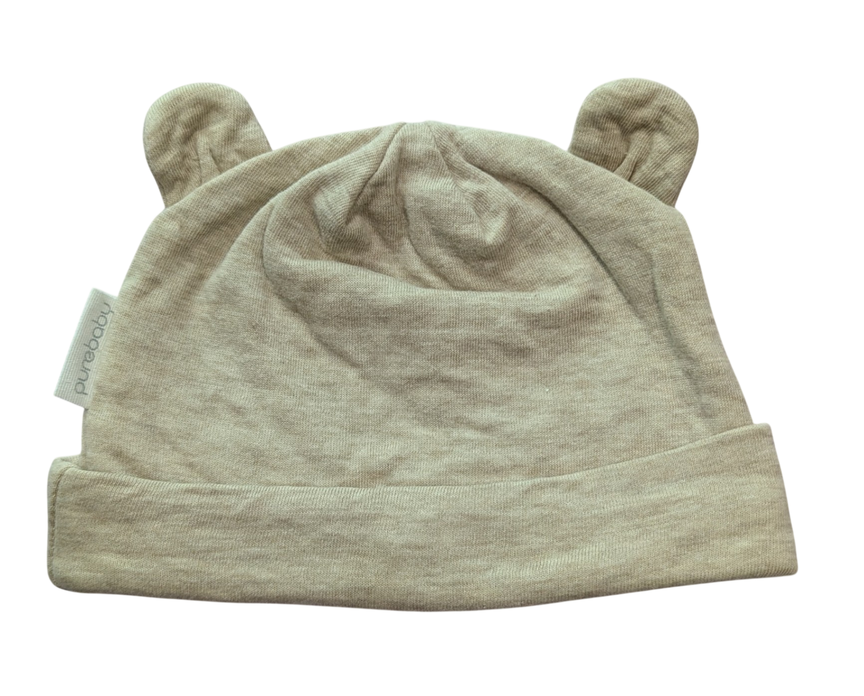 Purebaby Beanie, Beige marle, 0000-000
