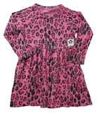 Mini Rodini Dress, Pink and black leopard, 1.5-3yrs
