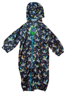 Mountain Warehouse Rainsuit, Navy blue with multicolour unicorn print, 3