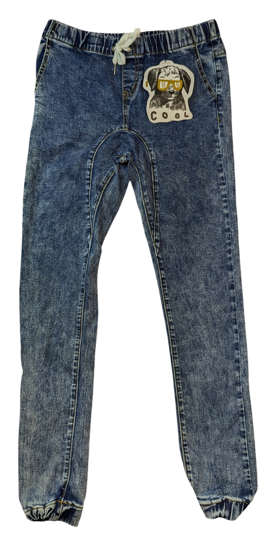 Minti Pants, Acid Wash Denim, 14