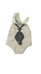 Stella McCartney Kids Bodysuit, Cream w Grey Bunny, 3m