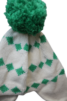 Kinder Clobbler Beanie, Cream and green, S/M