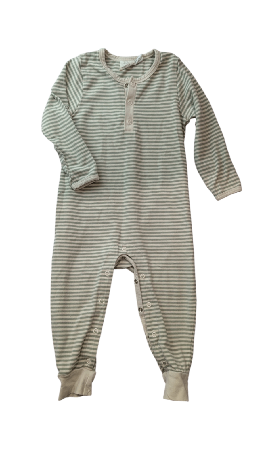 The Rest Jumpsuit, Sage Green White Stripes, 2