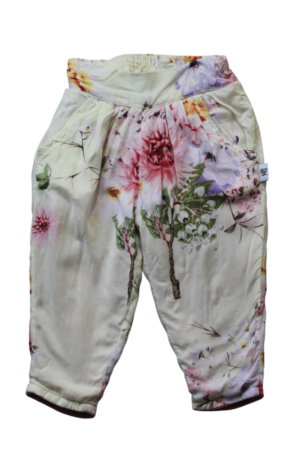 Daisy & Moose Pants, Pale yellow/floral, 0