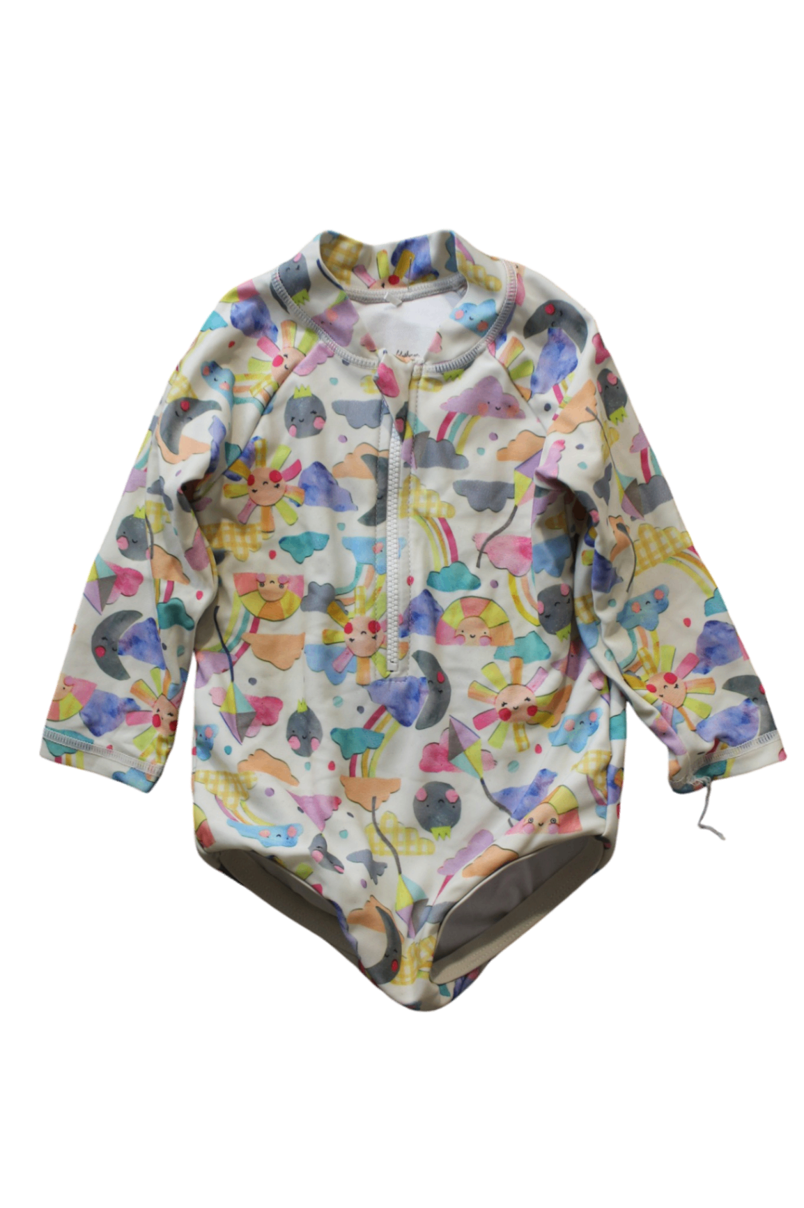 Laura Blythman x little green & Co Swimsuit, beige/multicolour print, 0
