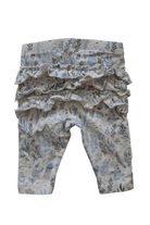 Purebaby Leggings, white/blue and silver print, 000