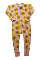 Bonds Jumpsuit, Pale pink/sunflower print, 2