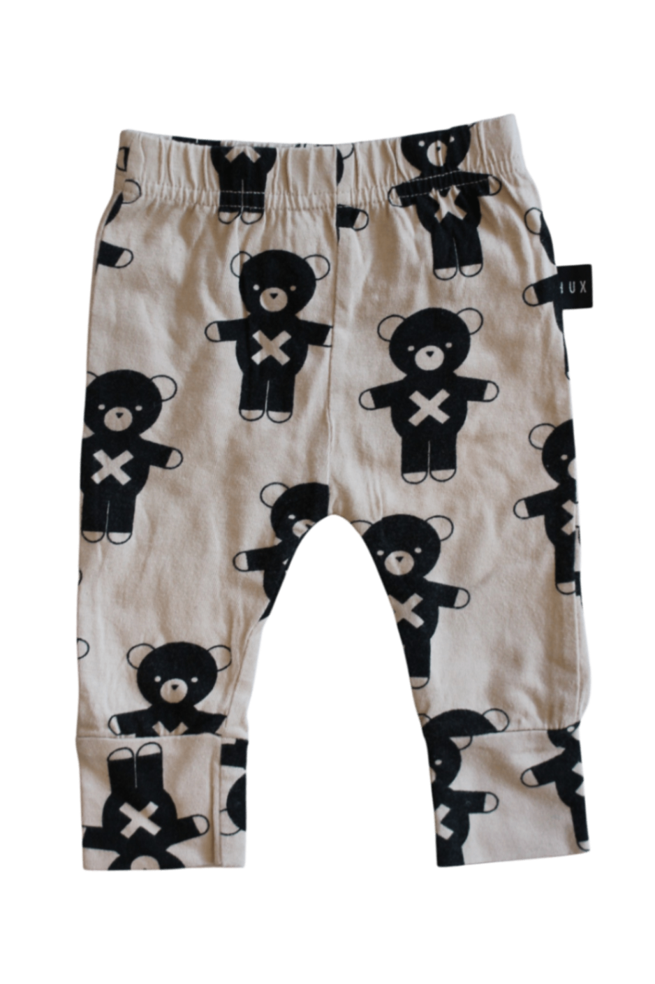 Huxbaby Leggings, Beige/Black Huxbears, 000