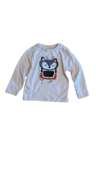 Mayoral Long-Sleeve T-Shirt, Cream w Fox Print, 12M