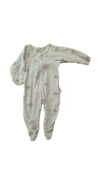 Purebaby Jumpsuit, White w Grey Trees, 0000