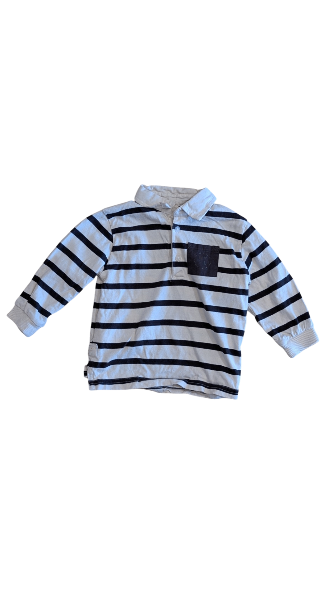 Mayoral Long-Sleeve T-Shirt, White Navy Stripes, 12M