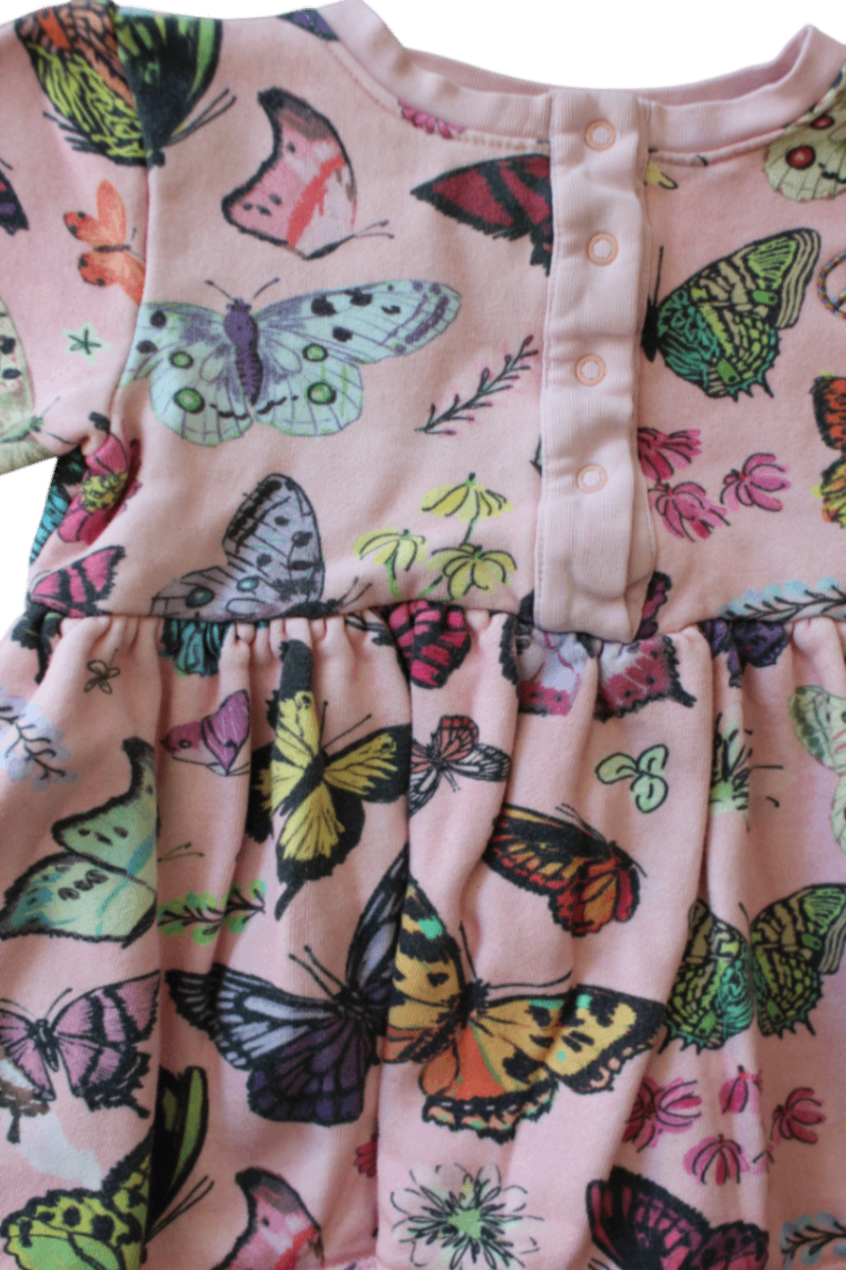 Kip&Co Dress, pink/butterflies, 2