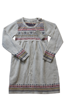 Purebaby Dress, Grey with multicoloured pattern, 4