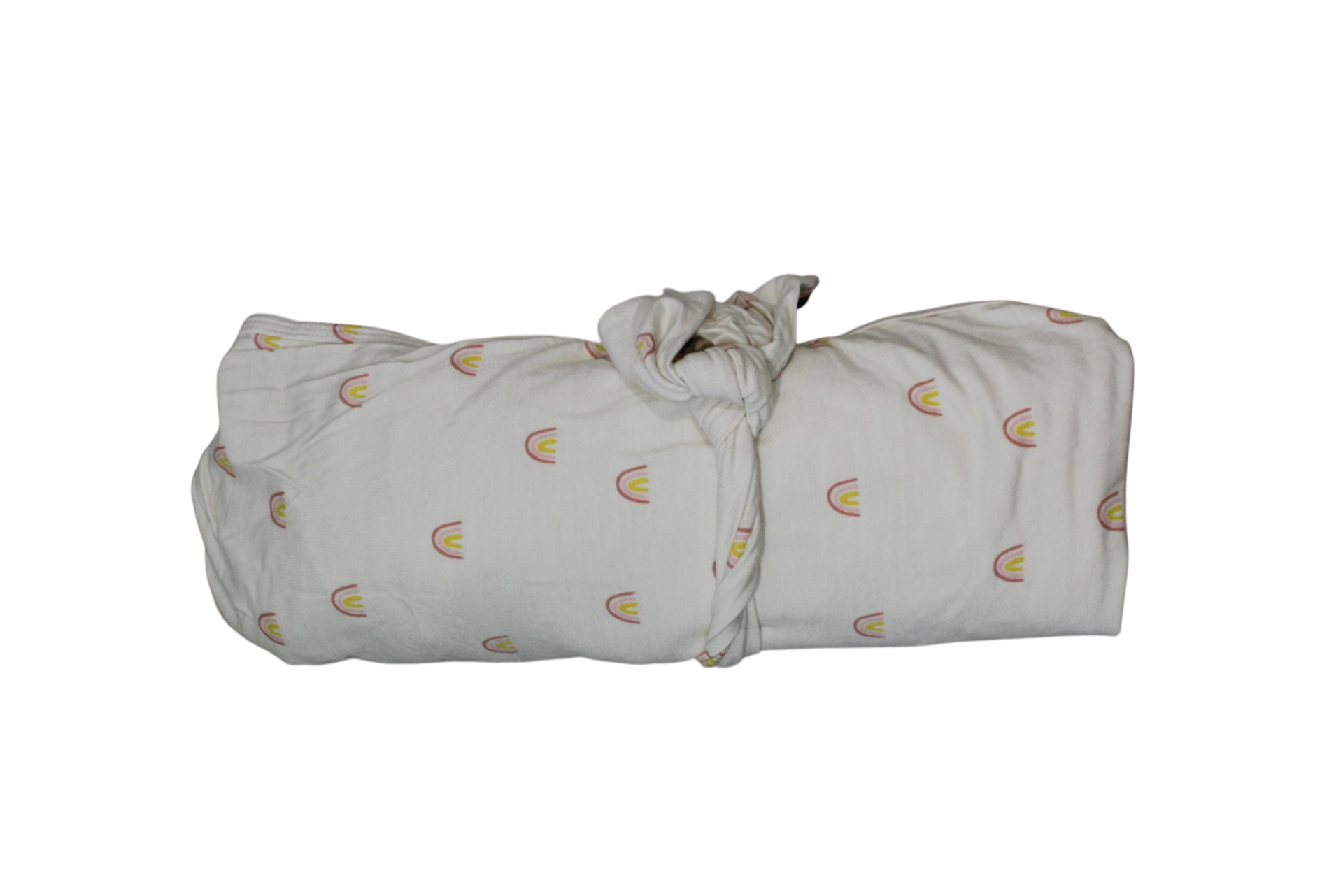 Lou Lou Swaddle blanket, Cream/rainbows, 48x48inch