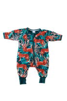 Bonds Quilted Jumpsuit, Dark teal/cheetahs, 000