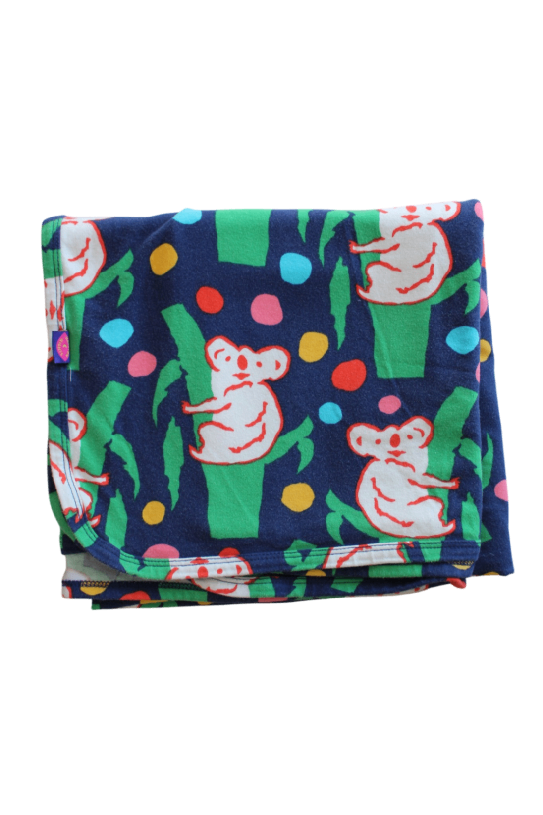 Halycon Nights Blanket, Navy blue with multicolour print, one size