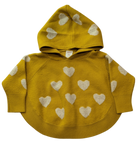 Seed Jumper, Mustard w White Hearts, M/L