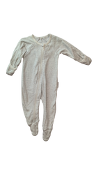 Purebaby Jumpsuit, Light Grey & Cream Stripes, 0000